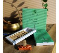 Pack Of 15 Natural Incense Smudge Bricks And Burner Patchouli Wood Gre