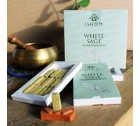 Pack of 15 Natural White Sage Incense Smudge Bricks with Terracotta Burner - Premium Smudging Solution for Cleansing, Meditation, and Relaxation