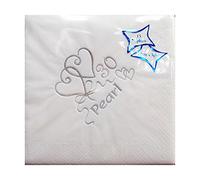 Pack of 15 Pearl 30th Wedding Anniversary Napkins - 33cm x 33cm - 2652