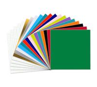 Pack of 15 Smart Vinyl Permanent for Cricut Explore 3/Maker 3, Smart Adhesive Vinyl Permanent Vinyl Film Plotter with 5 Pieces Transfer Film Plotter Set for DIY Patterns, Decorative Stickers, 30.5 x