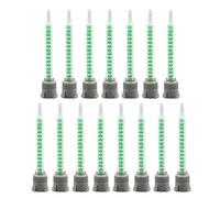 Pack of 15 Static Mixer Nozzle for 2K Adhesive, Adhesive Mixing Tube, Mixer Nozzles, Liquid Dowels, Epoxy Resin Glue Mixing Nozzle Syringe for Loctite, Mixing Nozzle Mixer Tips, Plastic Adhesive, 1:1