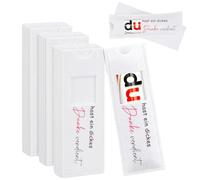 Pack of 15 Thank You Gifts for Colleagues Du Hast Ein Dickes Danke Verdient, Case Felt Gift Packaging, Gift Small Farewell Gifts for Colleagues Teams (White, Without Chocolate)