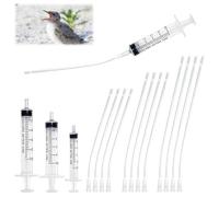 Pack of 15 Young Birds Feeding Hose, Hand Feeding Tool, Young Birds Feeding Syringe with Hose, Wind-up Syringe Pigeon Feeder for Baby Birds and Parrots, Feeder Food, Water, Milk