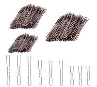 Pack of 150 Hair Pins, 5 cm, 6 cm, 7 cm, Bobby Pins, Wedding, Updo Accessories, Metal Hair Clips, Women's U-Shaped Brown Hairpin for Children, Hairdressers & Bridal Jewellery, Hair Styling Hairstyles