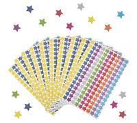 Pack of 1500 Stickers Star Stickers 1cm Colourful Star Stickers, 10 Colours Glitter Stickers, Reward Stickers, Self-Adhesive Glitter Stickers for, Teachers, Reward Calendar