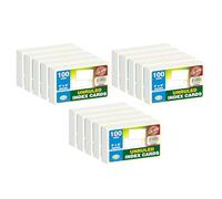 (Pack of 1500) White Unruled Index Cards 4x6 Blank Note Record Revision Cue Cards 130 GSM Prompt Flashcards Stationery Supplies for Presentation Office