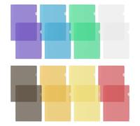 Pack of 16 A4 Clear Pockets Open Side Files A4 Side Open File Sleeves for Storing or Organising Papers, Documents, School Office (8 Colours, Colourful)