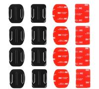 Pack of 16 Adhesive Mounts, Flat & Curved 3M Adhesive Pads Helmet Mount. Compatible with GoPro Hero13 12 11 10 9 8 7 6 5 Session, DJI Osmo Action Cameras, Robust Fixation for Outdoor Shooting