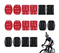 Pack of 16 Adhesive Mounts, Flat Curved, Adhesive Pads, Adhesive Mounts 3 m, Flat and Curved Adhesive Pads, Helmet Holder, Glue, Straight, Compatible with Go Pro Hero 13 12 11 10 Max 9 8 7 6 5 4