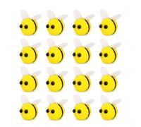 Pack of 16 Bee Felts Wool Mini Bee Decoration, Felt Bees Small Bee Figures Confetti Bee Felted Bee Decorations for Baby Shower Costume DIY Craft Pendant Wall Hat Decoration
