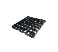 Pack Of 16 Black Heavy Duty Grass Grids Reinforced Ground Support For Driveways, Paths, And Parking