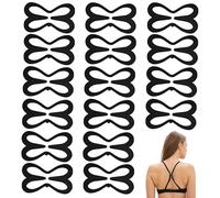 Pack of 16 Bra Straps Clips, Butterfly Bra Straps Fixing Clips, Invisible Non-Slip Bra Back Clips, Suitable for All Cup Sizes