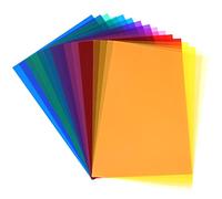 Pack of 16 Colour Films Gel Filter Film Transparent Colours Professional Colour Correction Window Film Lamps for Photo Graphy Studio Strobe Flash LED Light Camera Stage Party Decorate DIY 29.7 x 21 cm