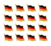 Pack of 16 Germany Badges, Coloured Great Safe Small Germany Pin Souvenirs Set, Metal Lapel Pin National Badge, Lapel Pins for with Cap Jacket Scarf