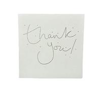 Pack of 16 Glitter Finished Thank You Cards by Carlton