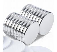 Pack of 16 Neodymium Magnets Strong, 20 x 3 mm Small Round Strong Strong Magnets for Fridge, Whiteboard, Craft, Office, Rare Earth Magnet with Double-Sided