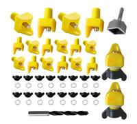 Pack of 16 Poultry Nozzles - Size 6 cm, Threaded Nipple for Side Feeding, Self-Service Irrigation | Easy Installation Screws Accessories Drill Bit Nas