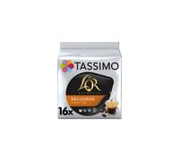 Pack of 16 Tassimo L'OR Delizioso Espresso Coffee Pods - Rich, Balanced Espresso for Creamy Cappuccino & Latte