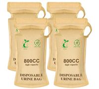 Pack of 16 Urine Bags for Travel, 700 ml Portable Urinal for Men, Biodegradable Disposable Urine Bags with Handle, Emergency Toilet Bag for Men, Women, Pregnant Patients, Camping, Hiking