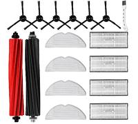 Pack of 17 accessories for Roborock S8 / S8+ robot vacuum cleaner with 2 main brushes, 4 wipes, 4 filters, 6 side brushes, 1 cleaning brush