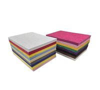 Pack of 170 A4 Assorted Colour Glitter EVA Foam Sheets 297 x 210mm 2mm Thick - Bulk Pack for Craft School and DIY Projects