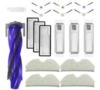 Pack of 18 accessories for Narwal Freo X Plus robot vacuum cleaner with 1 main brush, 6 side brushes, 3 HEPA filters, 3 dust bags, 4 wipes, 1 cleaning brush spare parts