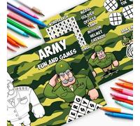 Pack of 18 - Army Fun and Games Activity Sheets - Party Bag Books Fillers
