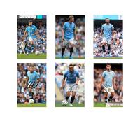 Pack of 18 Individual Manchester City 2024/5 Football Players Signed 6X4 Inch Photo Prints With Pre Printed Signatures That Would Make A Great Gift For Any Fan.