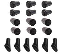 Pack of 18 Nordic Walking Poles Rubber Buffer Non-Slip for All Common Nordic Walking Hiking Poles Rubber Buffer Asphalt Pads 11 mm Rubber Stopper Attachments for Hiking Poles Asphalt Gravel Mountains