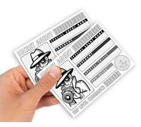 Pack of 18 Secret Agent ID Passes - Colour Your Own for Spy and Detective Fun - Top Secret Party Favours