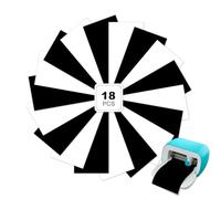 Pack of 18 Smart Iron On for Cricut Joy 12 x 5.5 Inch Smart Heat Transfer Vinyl Rolls Black + White Iron On Vinyl HTV Vinyl Film Plotter Self-Adhesive PU Plotter Film Textile for DIY Fabrics T-Shirts