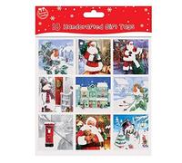 Pack of 18 Traditional Handcrafted Square Christmas Gift Tags