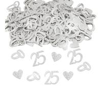 Pack of 180 Golden Wedding Decoration, Golden Wedding Table Decoration, Double-Sided Confetti with 50, Rings, Heart Motifs, Confetti for the 50th Anniversary, 50th Wedding Anniversary