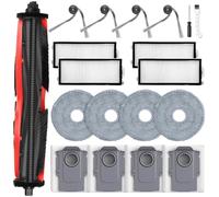 Pack of 19 Accessories for Roborock Saros Z70 Robot Vacuum Cleaner, Replacement Part with 4 Dust Bags, 4 Side Brushes, 4 Wipes, 4 HEPA Filters, 1 FreeFlow Main Brush, 1 Cleaning Brush, 1 Screwdriver