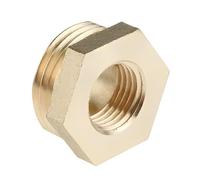 Pack of 2-1 1/4" x 1/2" Brass Threaded Bush (Known as reducing Bush Also Available in 1/8 inch, 1/4 inch, 3/8 inch, 1/2 inch, 3/4 inch, 1 inch, 1 1/4 inch, 1 1/2 inch and 2 inch BSP)
