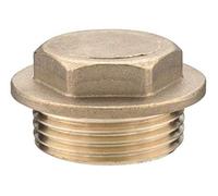 PACK OF 2 - 1" Brass Flanged Plug