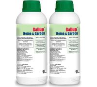 Pack of 2-1 Litre Gallup Home & Garden Weed Killer - Glyphosate Commercial Industrial Strength Concentrated Herbicide Weed Killer for Effective Annual & Perennial Grass & Broad Leaved Weeds