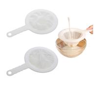 Pack of 2 100/400 Mesh Kitchen Strainer, Plastic Fine Hair Strainer Filter, Ideal for Juice, Milk, Coffee, Soy Milk, Mesh Strainer for Kitchen