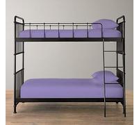 Pack of 2 100% Polycotton Bunk Bed Fitted Sheet 2ft 6" (76cmx190cm) Percale Non-Iron Easy Care Bottom Sheet RVs | Guest Beds | Caravan Campervan (2, Lilac)