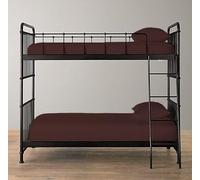 Pack of 2 100% Polycotton Bunk Bed Fitted Sheet 2ft 6" (76cmx190cm) Percale Non-Iron Easy Care Bottom Sheet RVs | Guest Beds | Caravan Campervan (2, Chocolate)