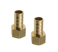 Pack of 2 10mm to 1/4" BSP Female Thread with Barbed Hose Connector Plug Nipple Adapter Coupling for Fuel Air Gas Water Oil