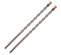 Pack Of 2-10mm x 260mm Long SDS Plus High Performance Hammer Drill Bits, Professional Tungsten Carbide Cross Tipped Masonry Drill Bit For Brick, Concrete, Stone, Granite. 10mm SDS Drill Bit