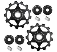 Pack of 2 13T Jockey Wheel Pulley Rear Derailleur Pulley Compatible with Shimano, Compatible with SRAM 8, 9, 10, 11, 12 Speed Front Derailleurs, Black