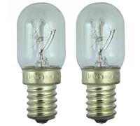 Pack of 2 - 15W Fridge Lamp for use in a Candy Fridge. 240 V. SES (E14) Small Edison Screw Light Bulb