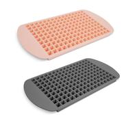Pack of 2 160 Grid 1x1cm Silicone Mini Ice Cube Tray - Square Cube Mold, Reusable Flexible Ice Mould, Great for Whiskey, Cocktails, Juices, Summer Activities, Baby Food, Pet Treats, Quick Freeze