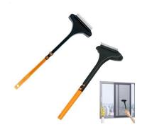 Pack of 2 2-in-1 Cleaning Brush for Fly Screens, Window Cleaner Brush, Window Grille Cleaning Brush, Wet and Dry Double Use for Window Grille Sofa Chair Glass Stove