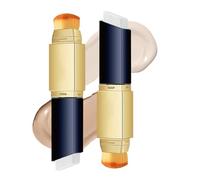 Pack of 2 2-in-1 Multi-Purpose Moisturising Foundation Stick, Dual Ended Radser Foundation Stick, Makeup with Medium to Full Coverage, Durable Cover Dark Rings (Natural + Ivory)