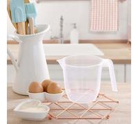 (Pack of 2) 2 Litre (2000ml) Clear Plastic Measuring Jugs | BPA-Free Kitchen & Baking Jugs | Dual Metric/Imperial Markings | Wide Drip-Free Spout | Stackable & Dishwasher Safe