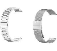 Pack of 2 20 mm Bracelets Compatible with Amazfit Cheetah 2 Pro Bracelet, Mesh Woven Watch Strap Metal Stainless Steel Replacement Strap Business, Eine Grösse, Metal, 0