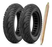 Pack of 2 200 x 50 E-Scooter Tyres Solid Rubber Tyres 8.0 x 2.0 Inch Compatible with E100, E150, E200, Dune Buggy, E Punk, Crazy Cart, PowerRider 360, eSpark Electric Scooter Tyres with 1 Mounting